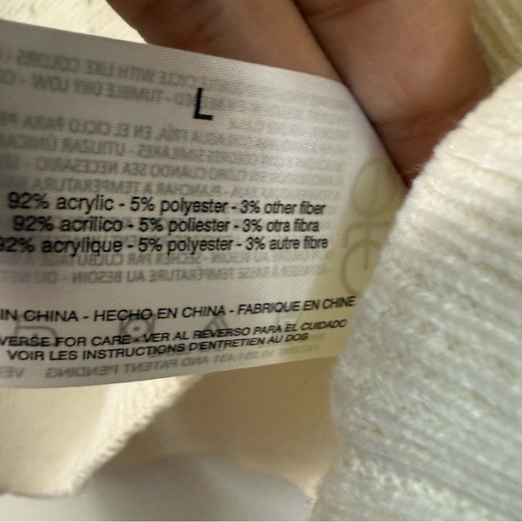 Nine West Cream Patterned Women's Sweater - Picture 4 of 6